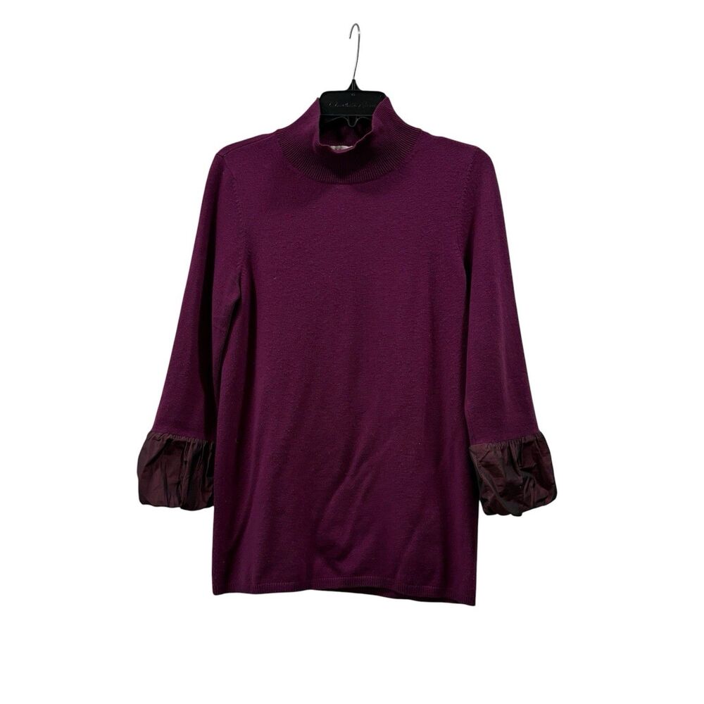Vince Purple Mock Neck Cashmere Sweater Size M
